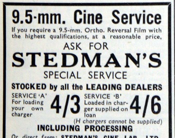 Stedman Cinematograpgh Advertisement