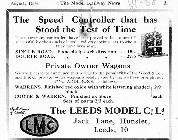 Leeds 1934 August Advertisement