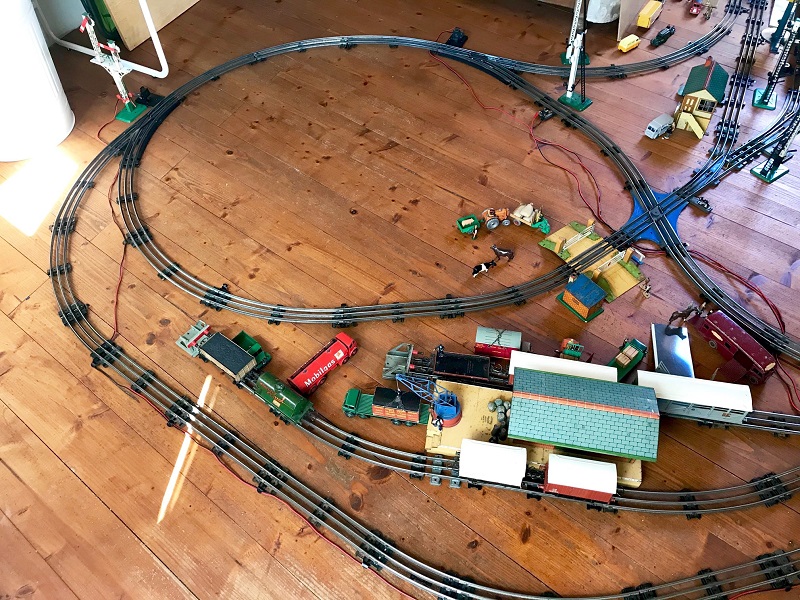 Vintage Hornby trains layout