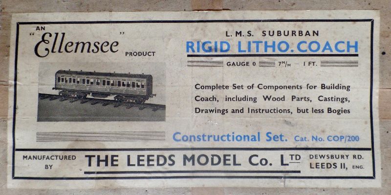 Leeds LMS Rigid Litho Coach kit