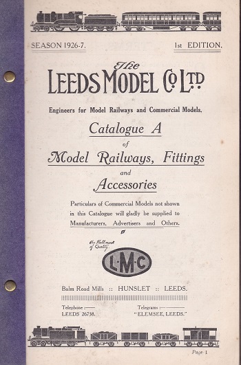Leeds 1926-27 1st Catalogue