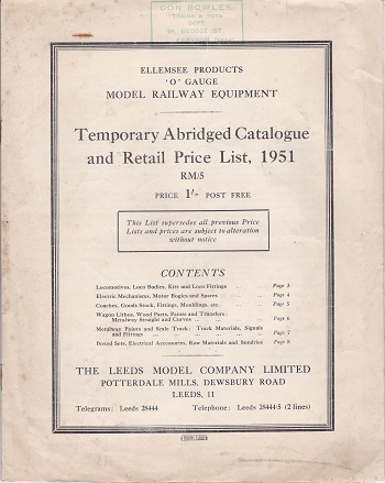 Leeds 1951 Catalogue
