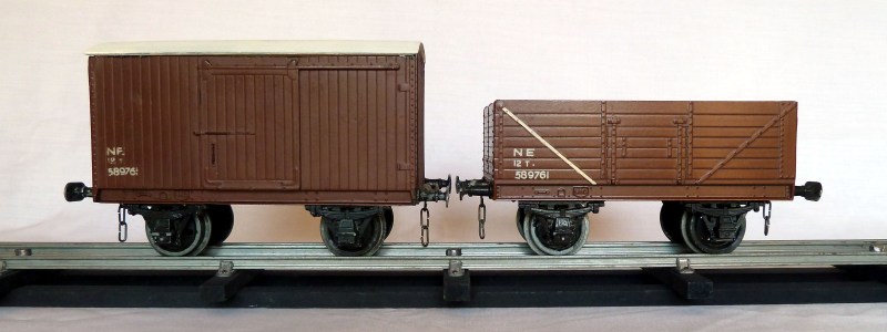 Leeds bakelite red oxide NE Open Wagon and NE Goods Van