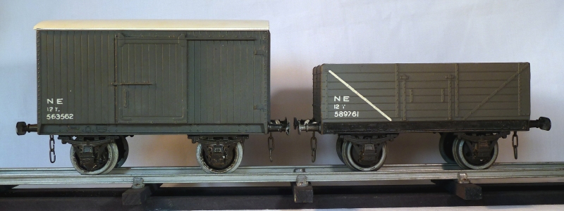 Leeds bakelite grey NE Open Wagon and NE Goods Van