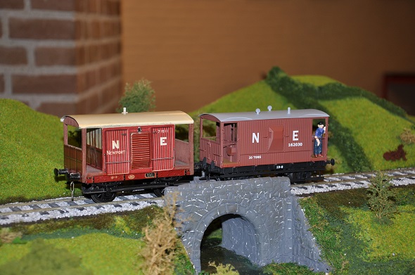 Leeds litho Goods Brake Van vs new